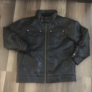 Boys faux leather  jacket  S/M NWOT